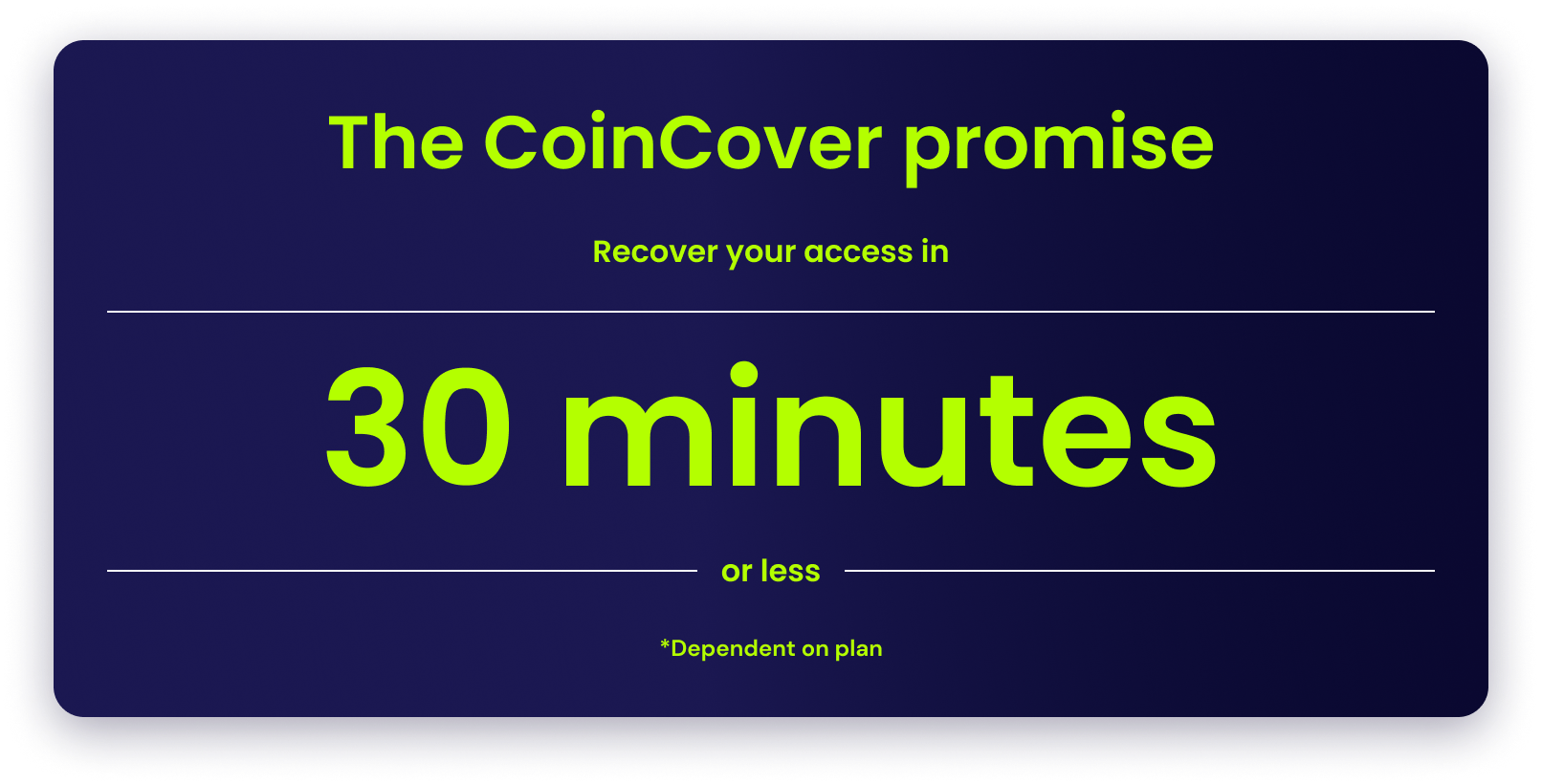 1CoinCover Promise